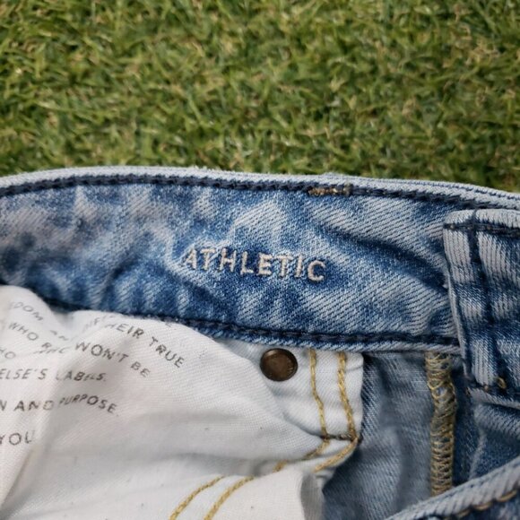 American Eagle Flex Athletic Fit Blue Stretch Denim Jeans Men’s Size 33x32 4753 - Picture 6 of 11